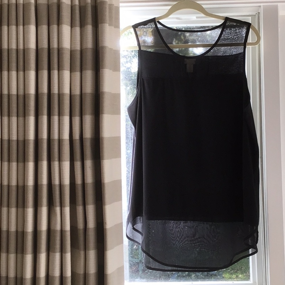 Chicos black tunic sleeveless size Two